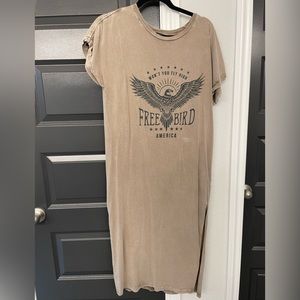 T-Shirt Dress with side slits - Rocker